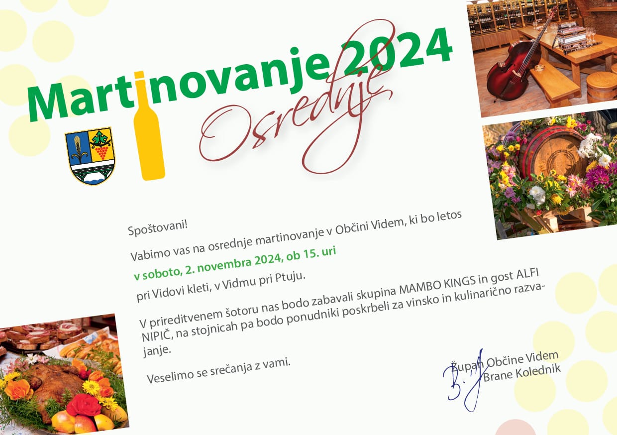 Vabilo na martinovanje 2024