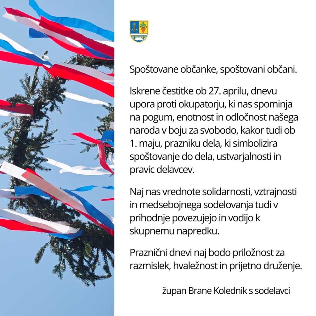 Čestitka 1. maj 2026